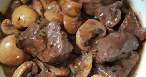 Hovězí bourguignon s houbovou omáčkou