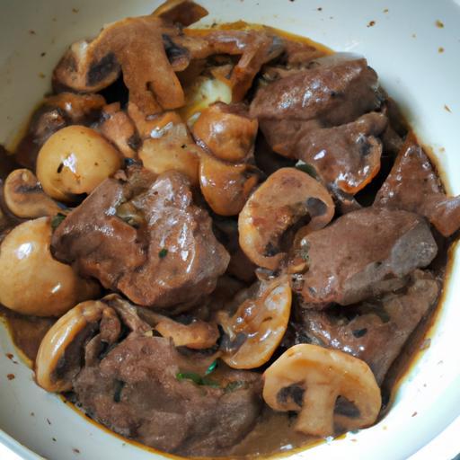 Hovězí bourguignon s houbovou omáčkou