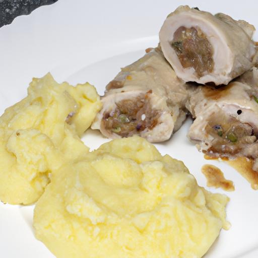 Kuřecí rolády s bramborovou kaší