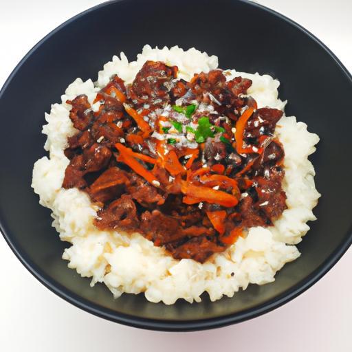 Korejské bulgogi maso s rýží