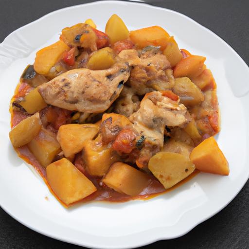 Kuřecí ratatouille s bramborami