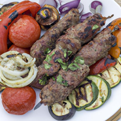 Kebab s grilovanou zeleninou