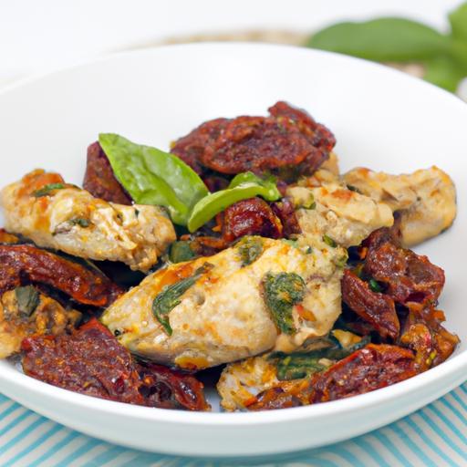 Kuře se sušenými rajčaty a bazalkou