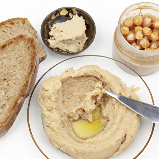 Lámání chleba s hummusem