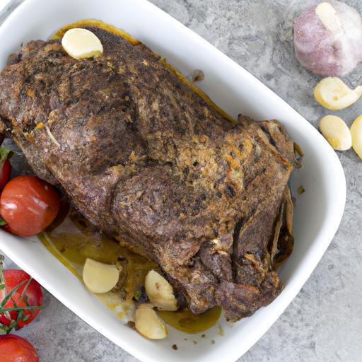 Pečená krkovička s česnekovou omáčkou