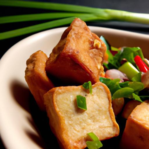 Křupavé tofu s čerstvou zeleninou