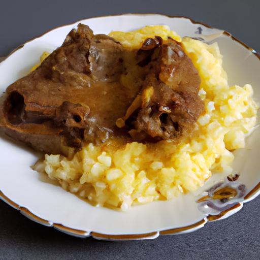 Dušené jehněčí s rýží a šafránem