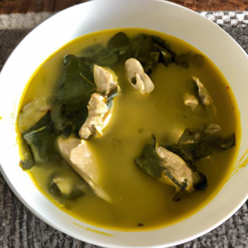 Kari s kuřecím masem a špenátem