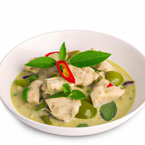 Zelený kari kuřecí s kokosem