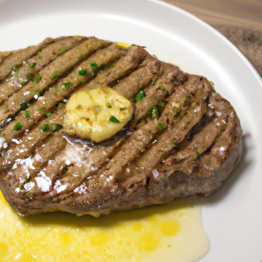Grilovaný steak s bylinkovým máslem
