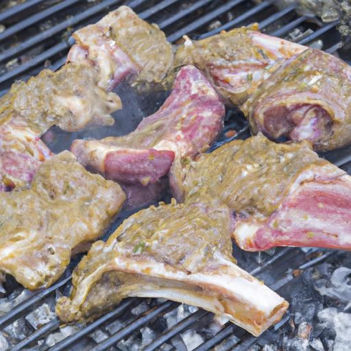 Arabské kousky jehněčího na grilu