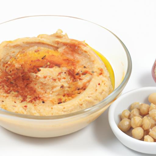 Hummus s olivovým olejem a paprikou