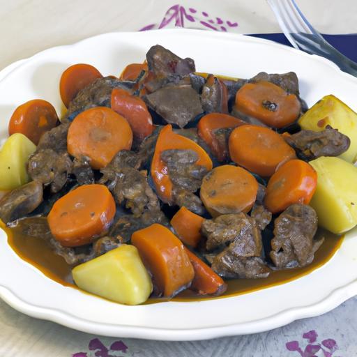 Hovězí burgundské s karotkami