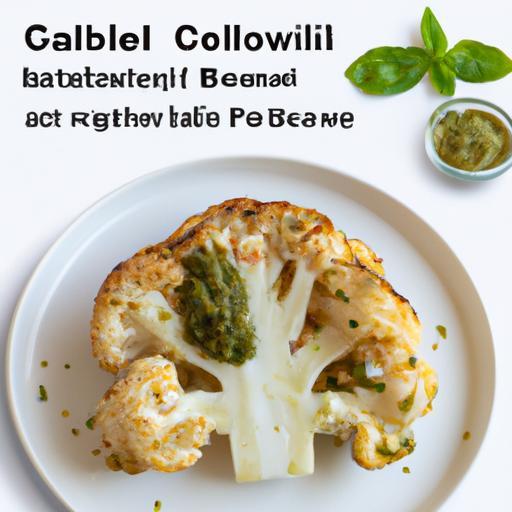 Květákový steak s pestem z bazalky