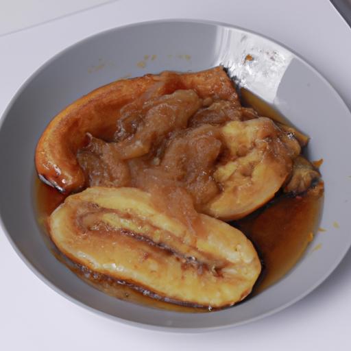 Smažený banán s masem