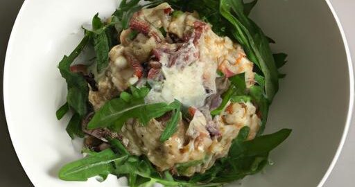 Risotto s rukolou a pancettou