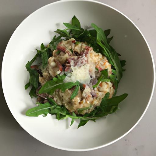 Risotto s rukolou a pancettou