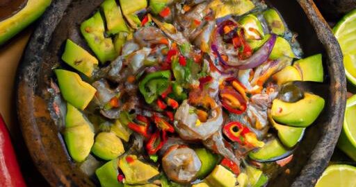 Ceviche s avokádem a chilli