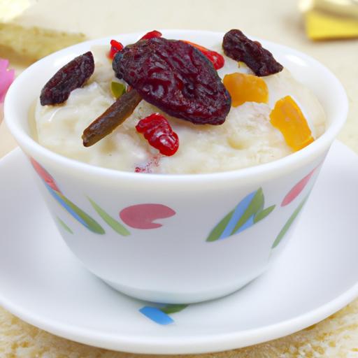 Rýžový hrnkový pudink se sušeným ovocem