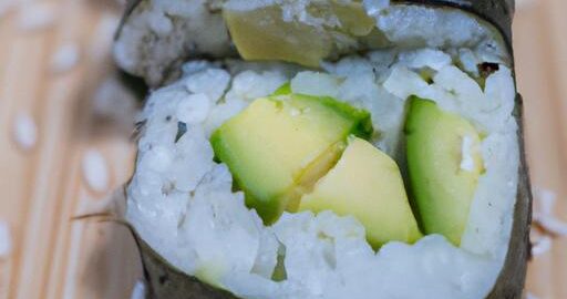 Veganské sushi s avokádem