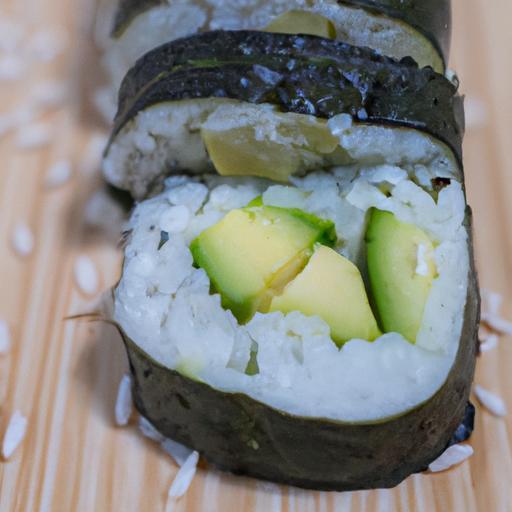 Veganské sushi s avokádem