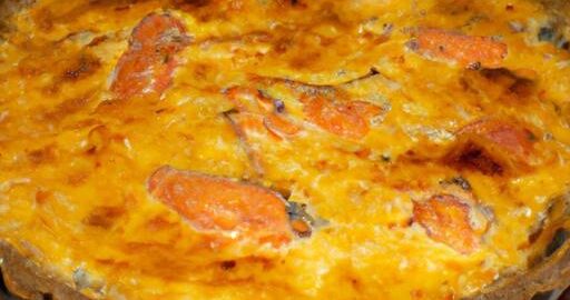 Quiche Lorraine s uzeným pstruhem