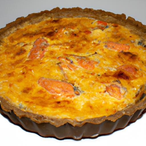 Quiche Lorraine s uzeným pstruhem
