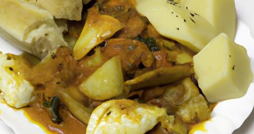 Houskový knedlík s kuřecím paprikášem