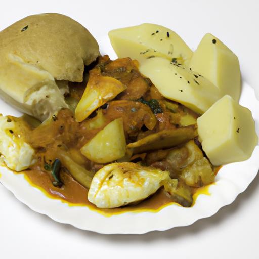 Houskový knedlík s kuřecím paprikášem