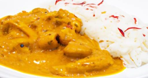 Máslová kuřecí omáčka s rýží