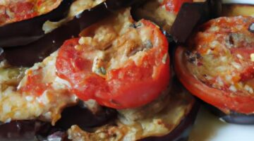 Zapečený lilek s rajčaty