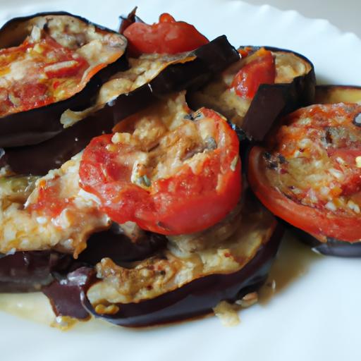 Zapečený lilek s rajčaty