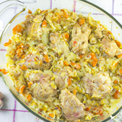 Zapečený jogurtový-kuřecí pilaf