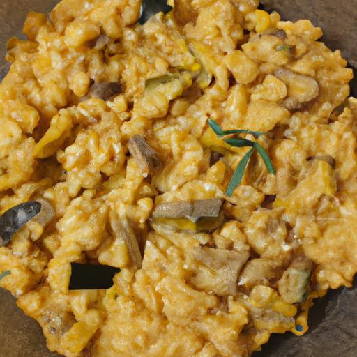 Risotto s hřiby a dýní