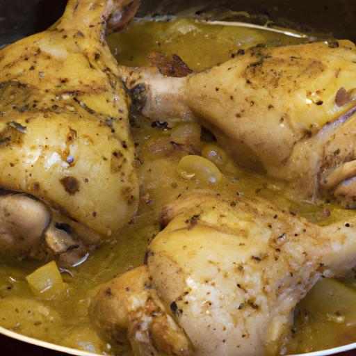 Kuře s bylinkami a vínem