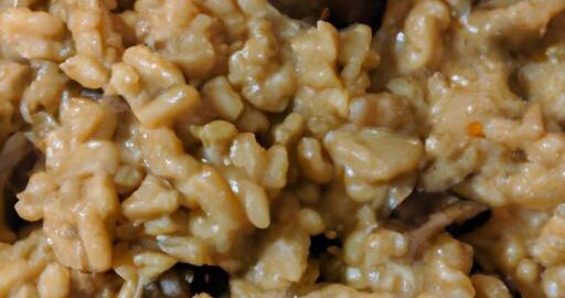 Veganské risotto s houbami