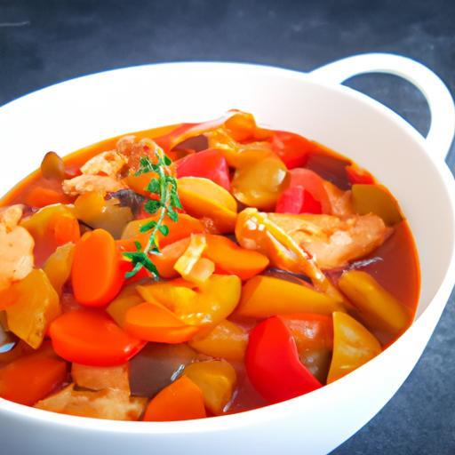 Ratatouille drůbežím masem a zeleninou