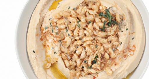 Humus s tahini a piniovými oříšky