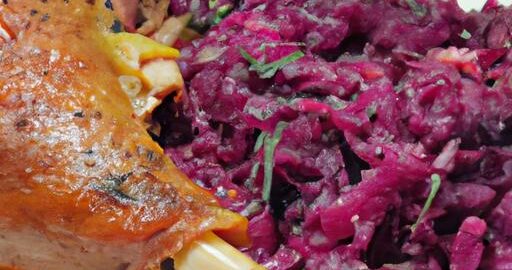 Kachní konfit s červeným zelím