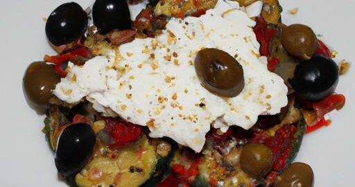 Ratatouille s kozím sýrem a olivami