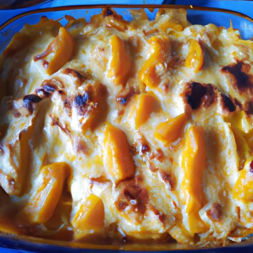 Zapečená dýně sýrovým toppingem