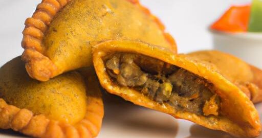 Kolumbijské smažené empanadas s hovězím