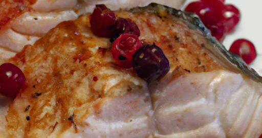 Losos s brusinkovou glazurou