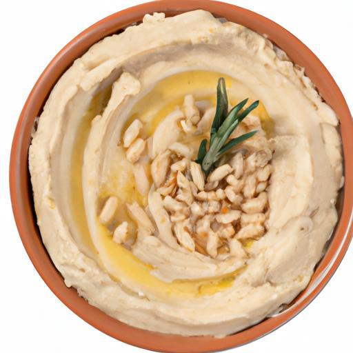 Hummus s tahini a piniovými oříšky