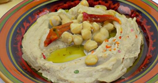 Hummus s pečenými paprikami a fazolemi