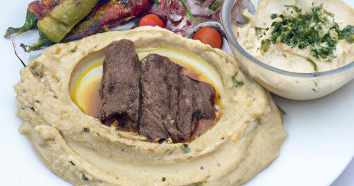 Grilované jehněčí kofta s humusem