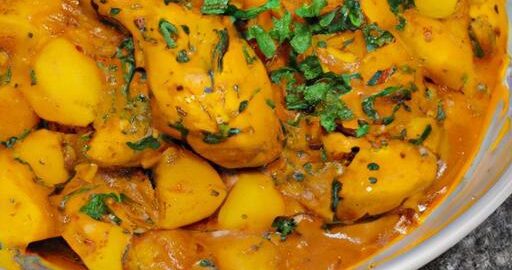 Šťavnatý kuřecí curry s batáty