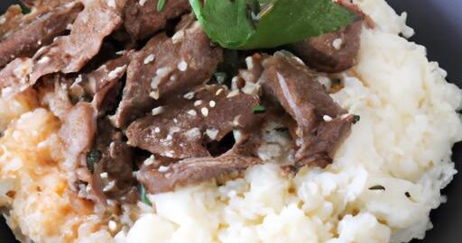 Korejský hovězí bulgogi s rýží