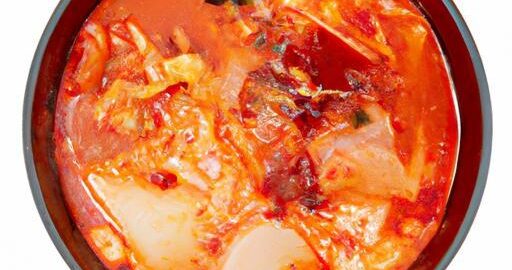 Kimchi jjigae – pikantní polévka s kyselým zelím