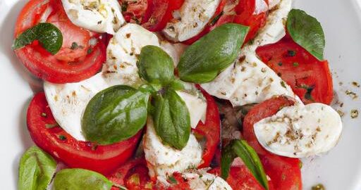 Rajčatový salát s mozzarellou a bazalkou